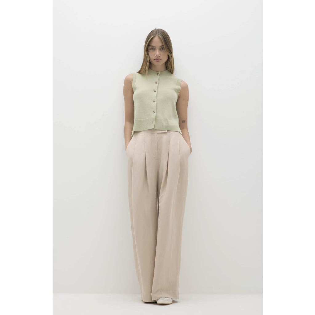 Naked Cashmere Emmaline Button-up Cashmere Sweater Vest In Green