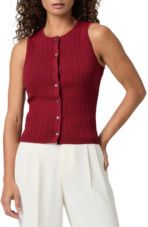 Leira Button Front Sweater Tank
