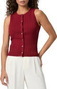 PAIGE Leira Button Front Sweater Tank