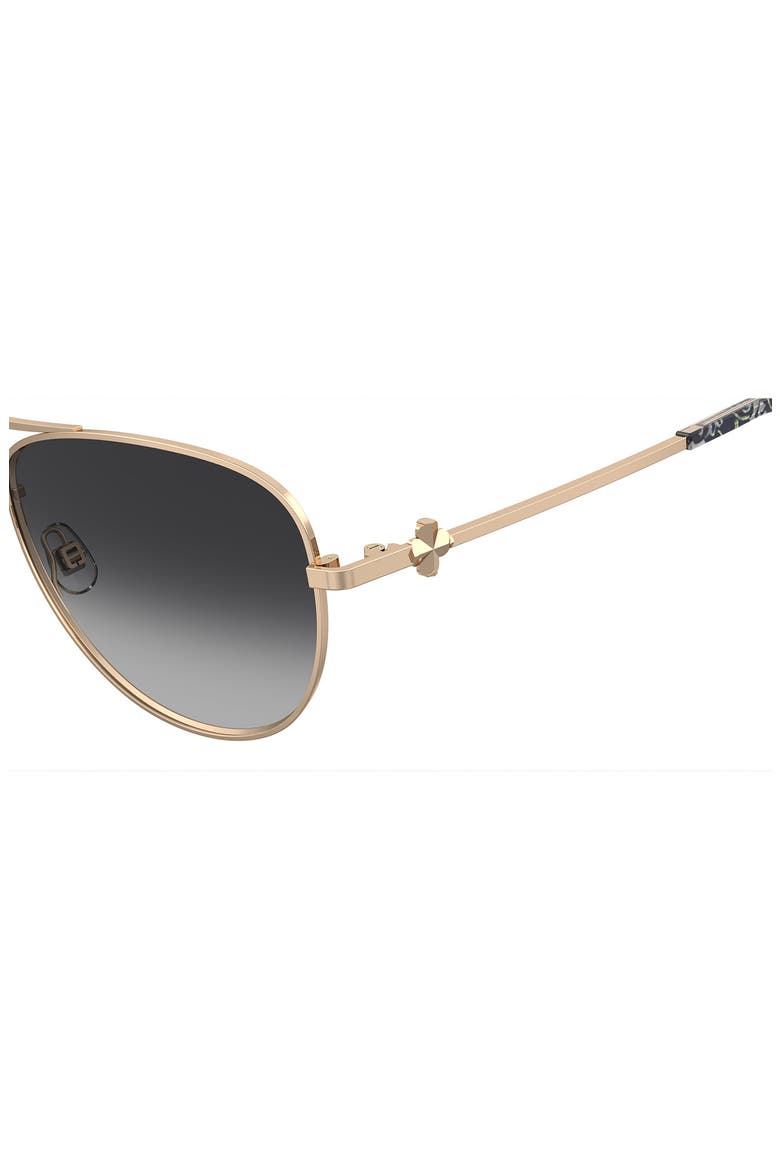 melly 60mm gradient pilot sunglasses, Alternate, color, GOLD BLUE/ DARK GREY SF