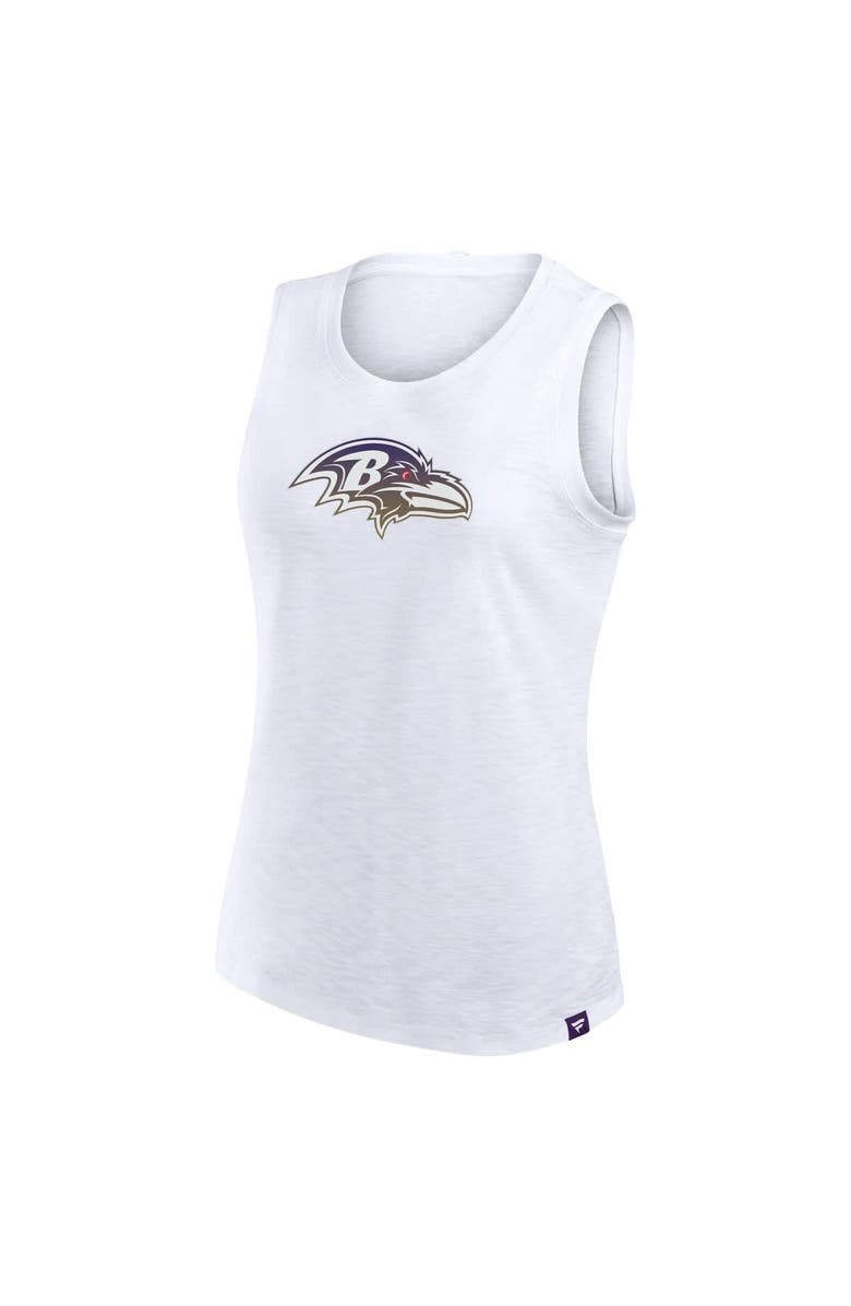 FANATICS Women's Fanatics White Baltimore Ravens Slub Tank Top, Alternate, color, White