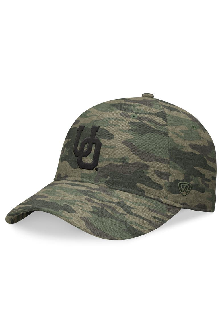 Men's Top of the World Camo Oregon Ducks OHT Military Appreciation Hound Adjustable Hat, Main, color, Camo
