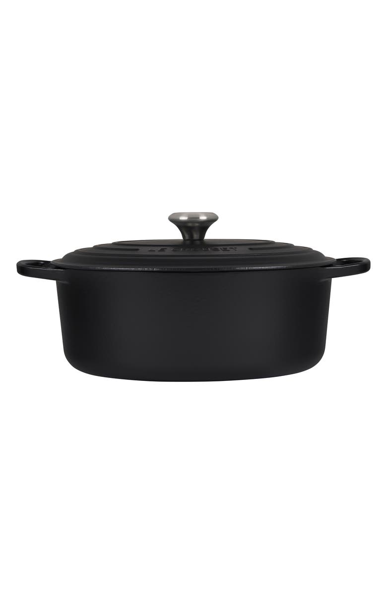 Le Creuset Signature 6.75-Quart Oval Enamel Cast Iron French/Dutch Oven with Lid, Alternate, color, Licorice