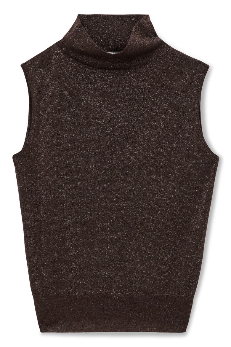 Henry Wool Blend Metallic Sleeveless Knit Top, Alternate, color, CHOCOLATE BROWN