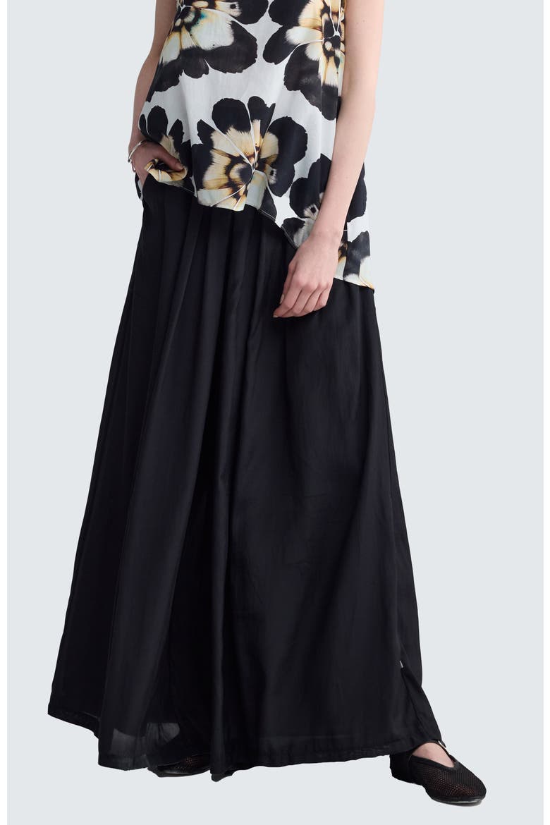 Auralie Wide-Leg Fluid Pants, Main, color, Black
