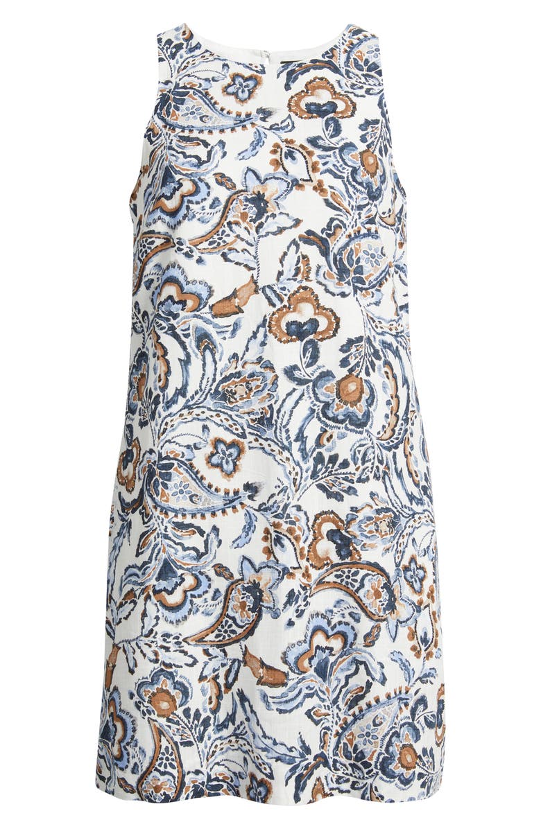 CeCe Floral A-Line Minidress, Alternate, color, Windsurfer