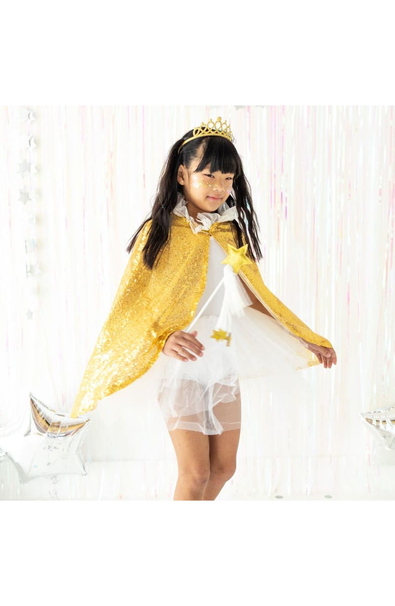 Sweet Wink Gold Sequin Cape, Alternate, color, 