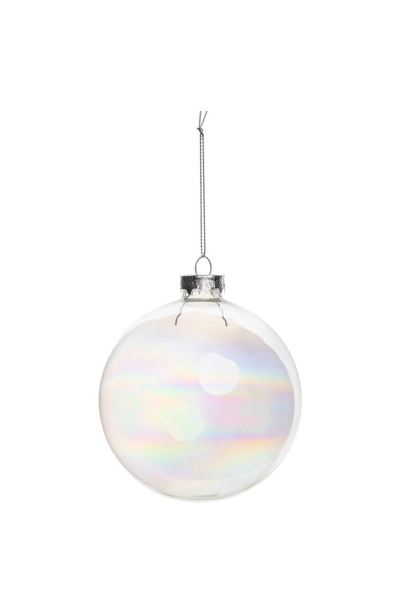 Northlight Iridescent Christmas Glass Ball Ornaments - 2.5" (65mm) - Clear - 9ct, Alternate, color, 