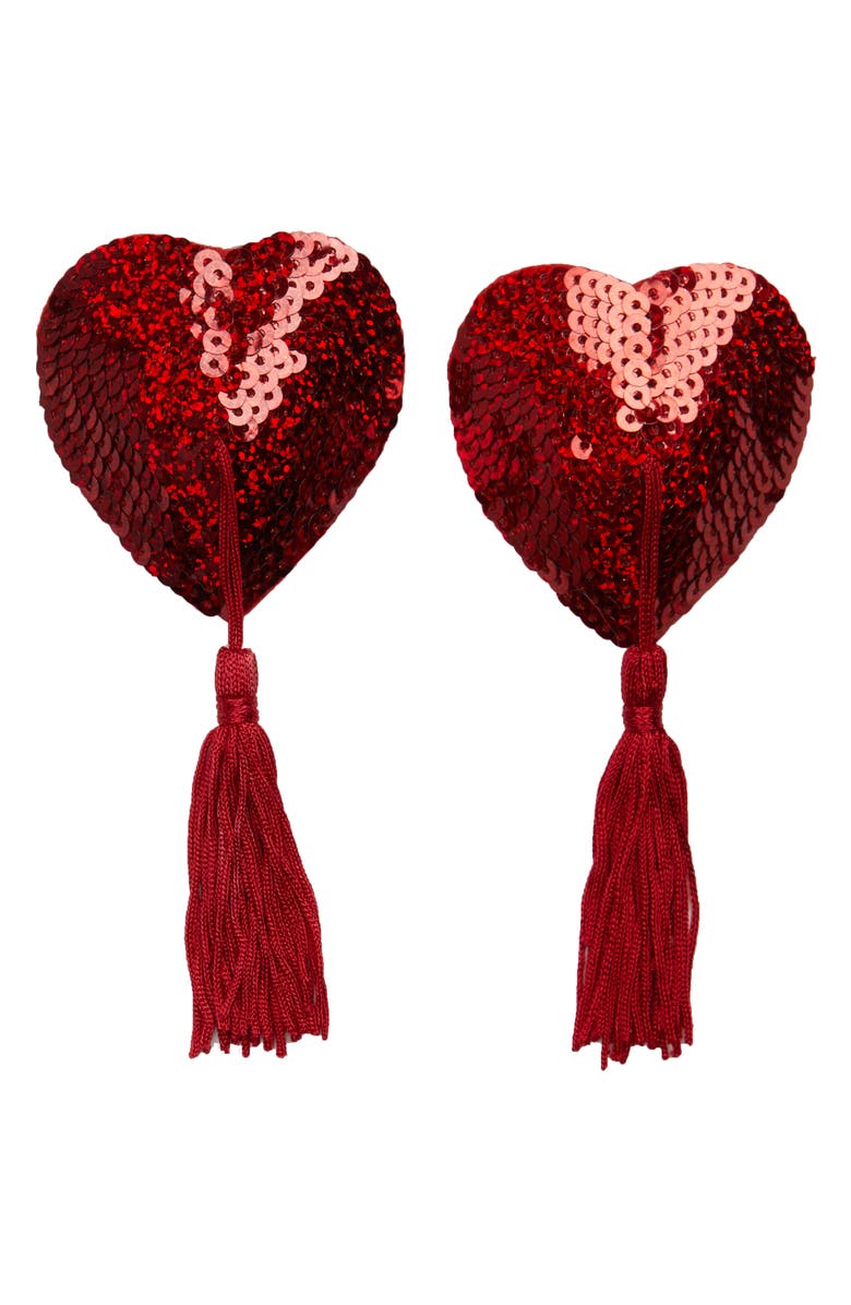 Nippies Bristols 6 Nippies Gold Tassel Sequin Nipple Covers, Main, color,