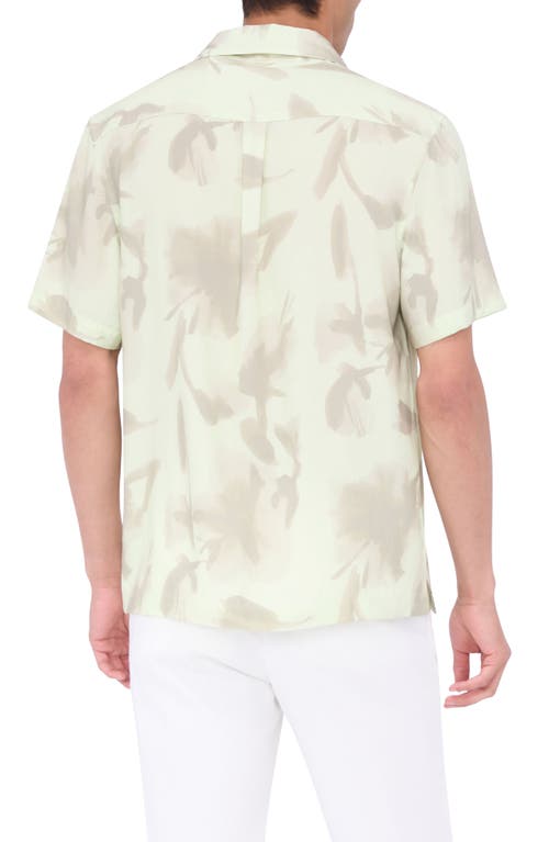 Bugatchi Jackson Abstract Print Camp Shirt In Pistachio