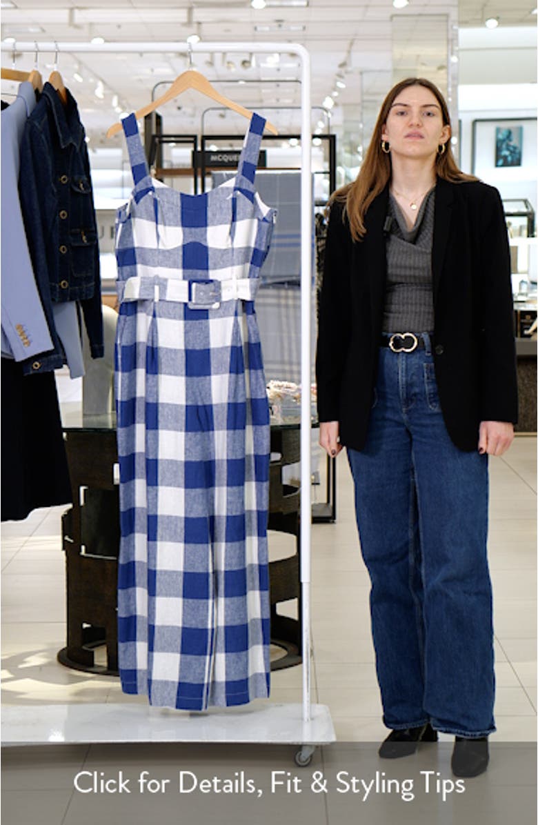 Panelled Bodice Linen Jumpsuit, sales video thumbnail