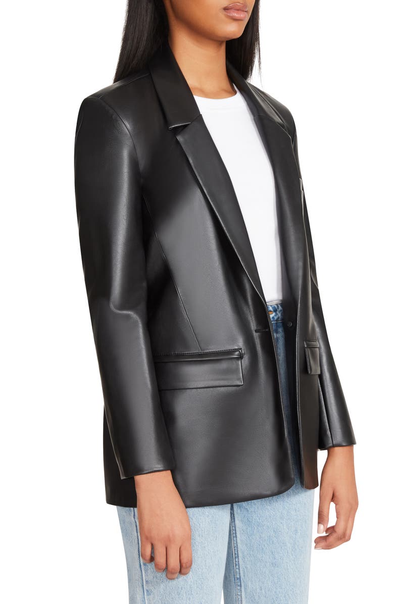 BB Dakota by Steve Madden Singled Out Faux Leather Blazer, Alternate, color, 