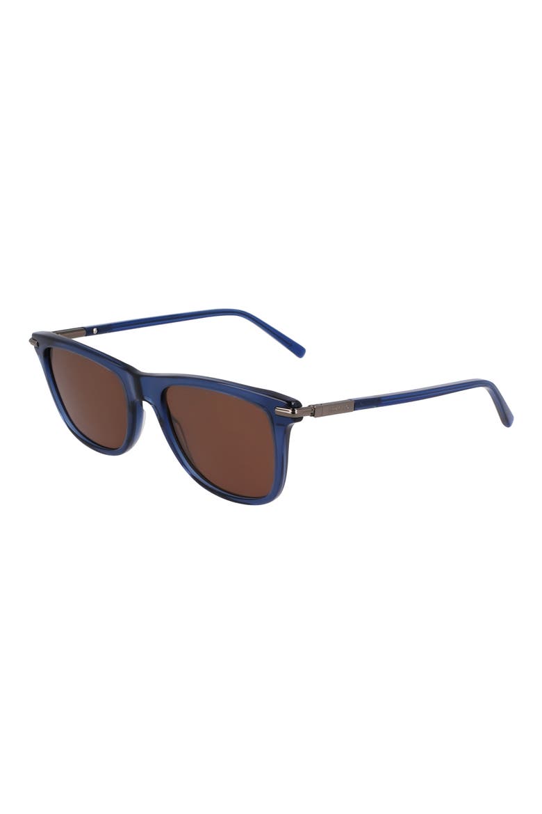 54mm Modified Rectangular Sunglasses, Alternate, color, TRANSPARENT BLUE