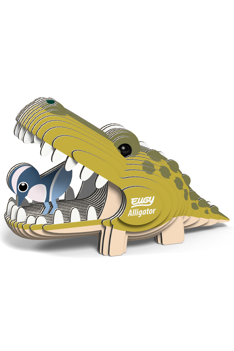 Alligator 3D Puzzle, Alternate, color, No Color