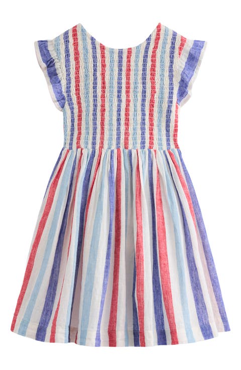 Kids' Bow Back Shirred Dress (Toddler, Little Kid & Big Kid)