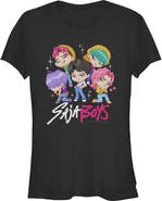 KPop Demon Hunters Junior's KPop Demon Hunters Saja Boys Chibi Group Graphic T-Shirt