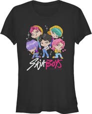 KPop Demon Hunters Junior's KPop Demon Hunters Saja Boys Chibi Group Graphic T-Shirt