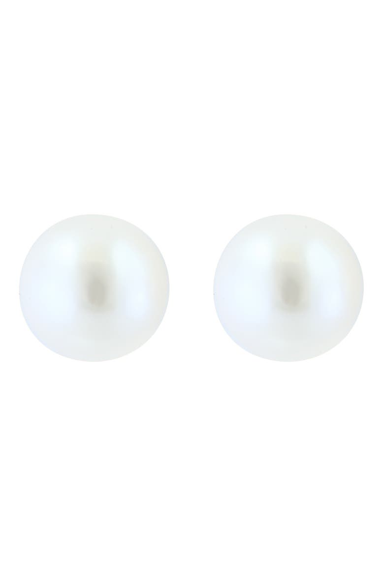14K Yellow Gold 7–7.5mm Freshwater Pearl Stud Earrings, Bracelet & Necklace Set, Alternate, color, WHITE