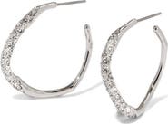 Alexis Bittar Solanales Crystal Pavé Hoop Earrings