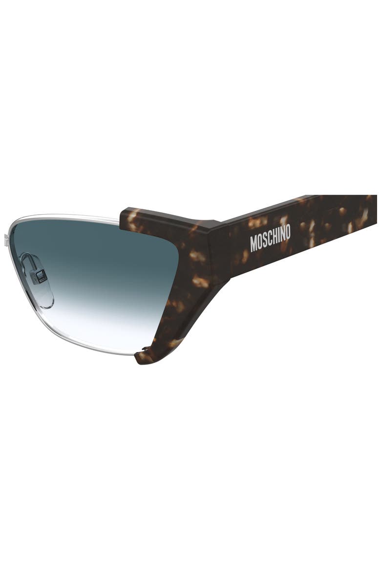 56mm Cat Eye Sunglasses, Alternate, color, HAVANA SILVER/ DK BLUE SF
