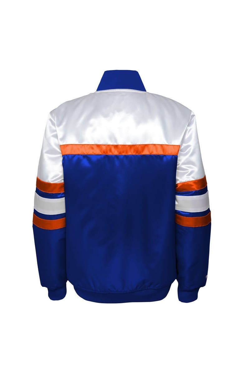 Mitchell & Ness Youth Mitchell & Ness Blue New York Knicks Satin Full-Snap Jacket, Alternate, color, Blue