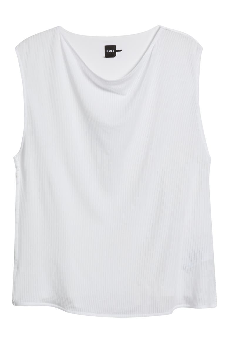 Cowl Neck Tank, Alternate, color, WHT