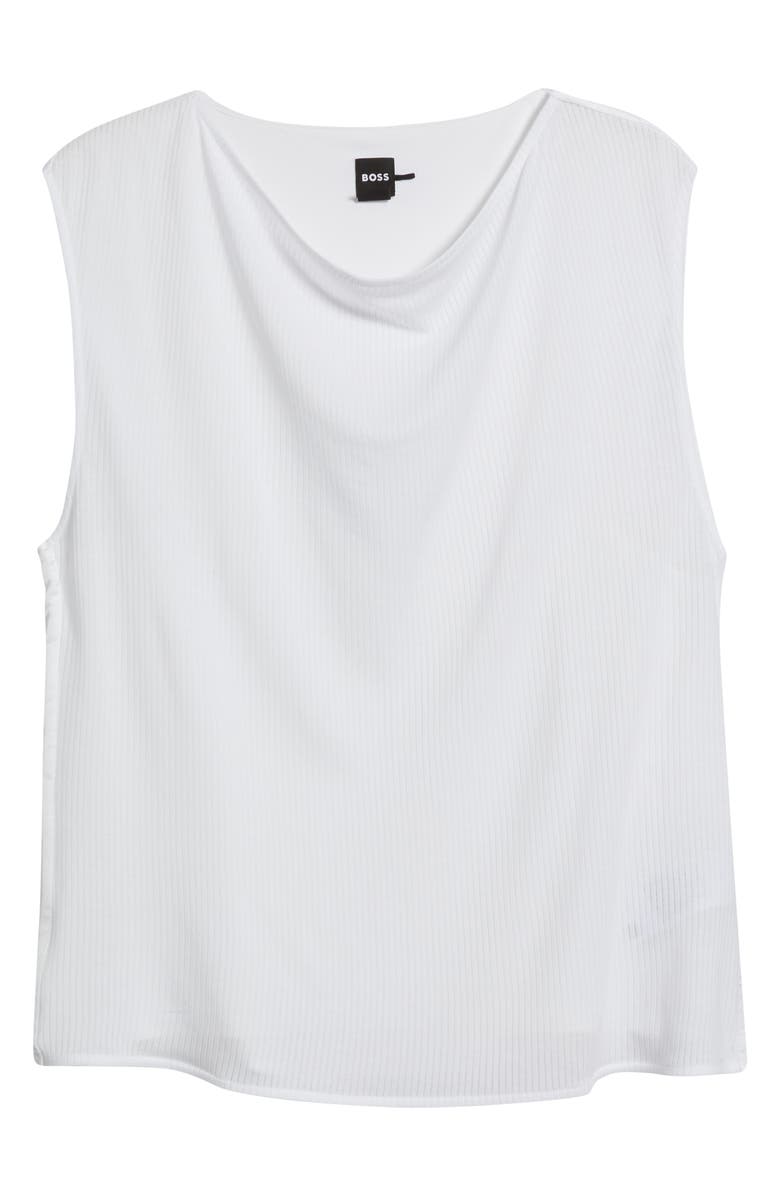 BOSS Cowl Neck Tank, Alternate, color, White