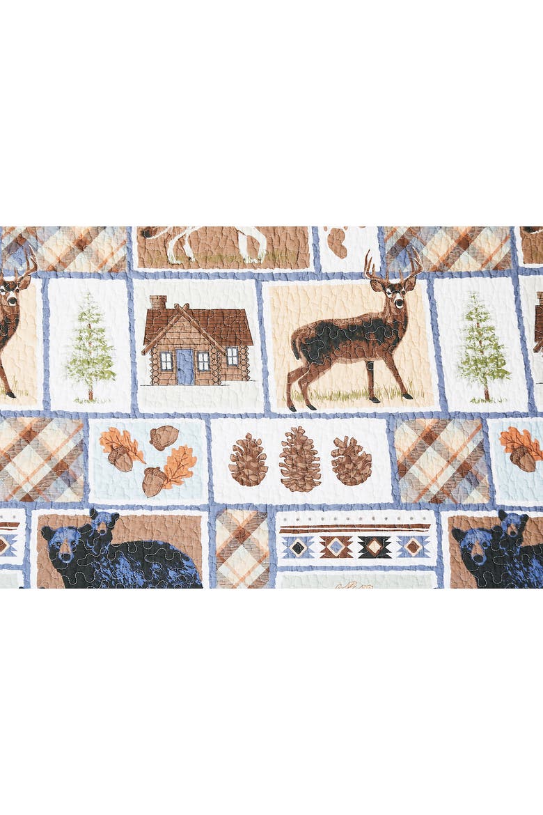 Oakley Rustic Lodge Cotton Quilt Set  - Reversible and Machine Washable, Alternate, color, Beige