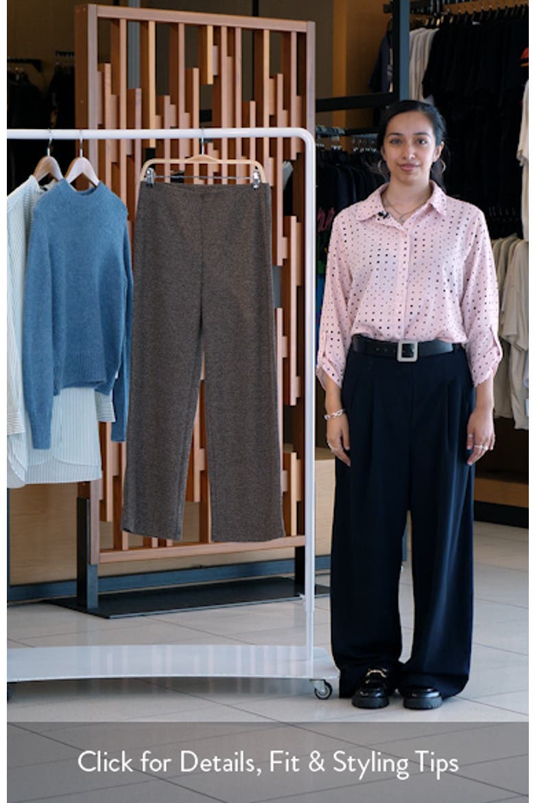 High Waist Flare Leg Sweater Pants video
