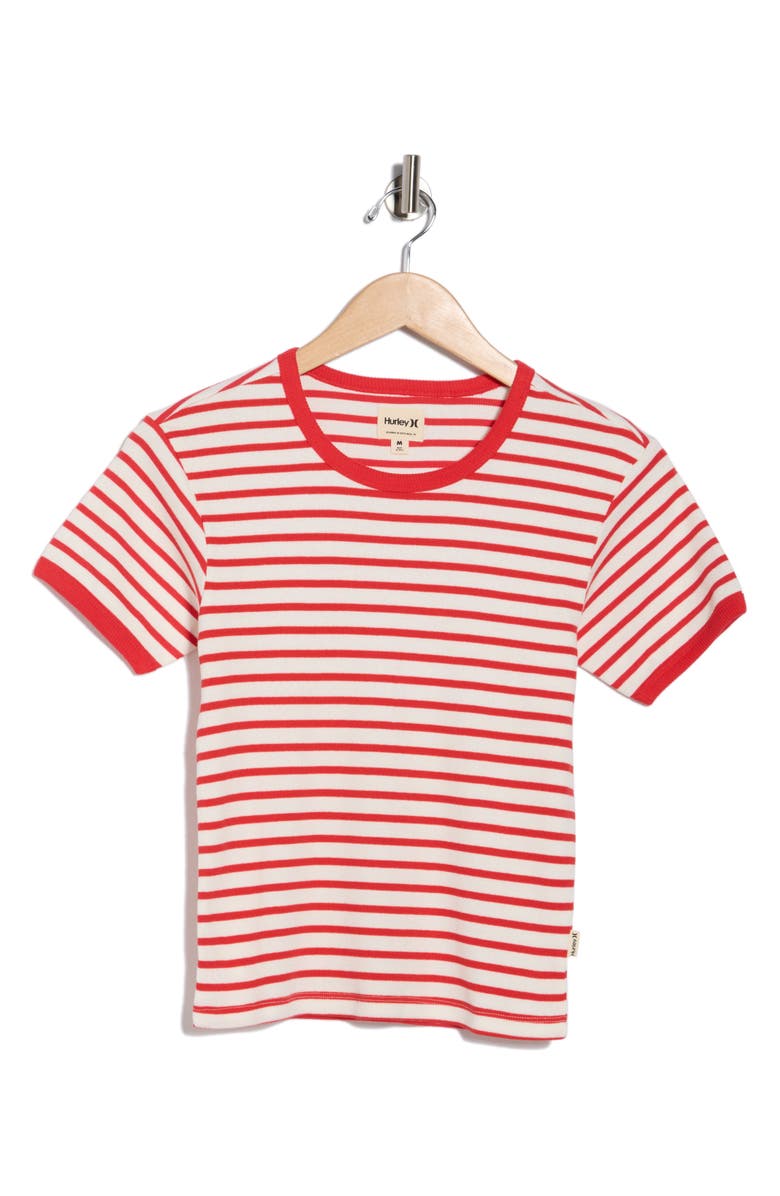 Hurley Just a Girl Fitted T-Shirt, Alternate, color, Rococco Red