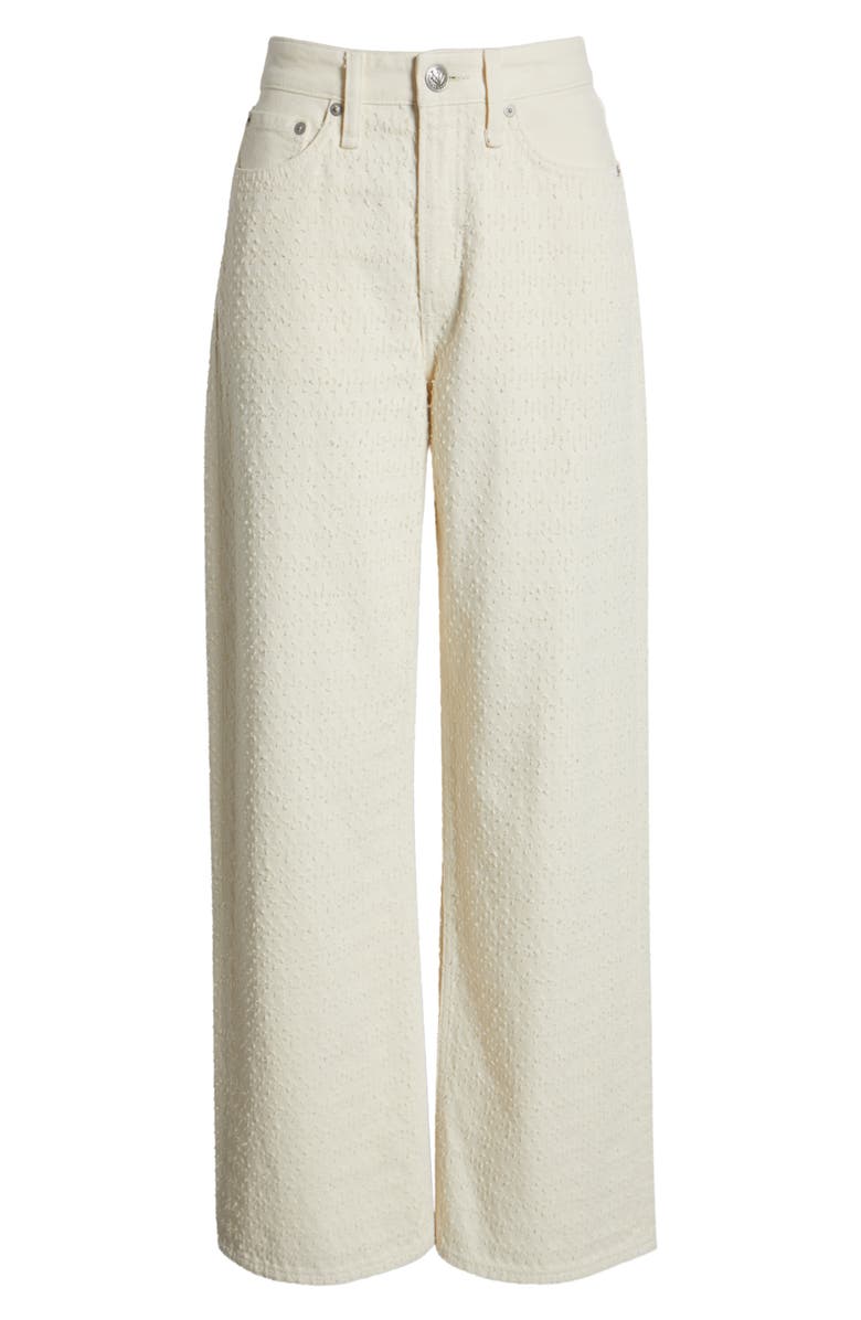 rag & bone Logan Textured Mid Rise Wide Leg Jeans, Alternate, color, 