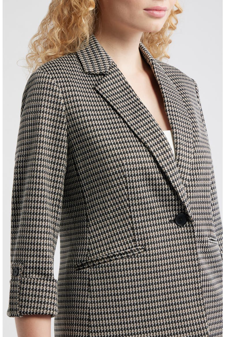 Houndstooth Jacquard Knit Jacket, Alternate, color, ANNE BLACK MULTI