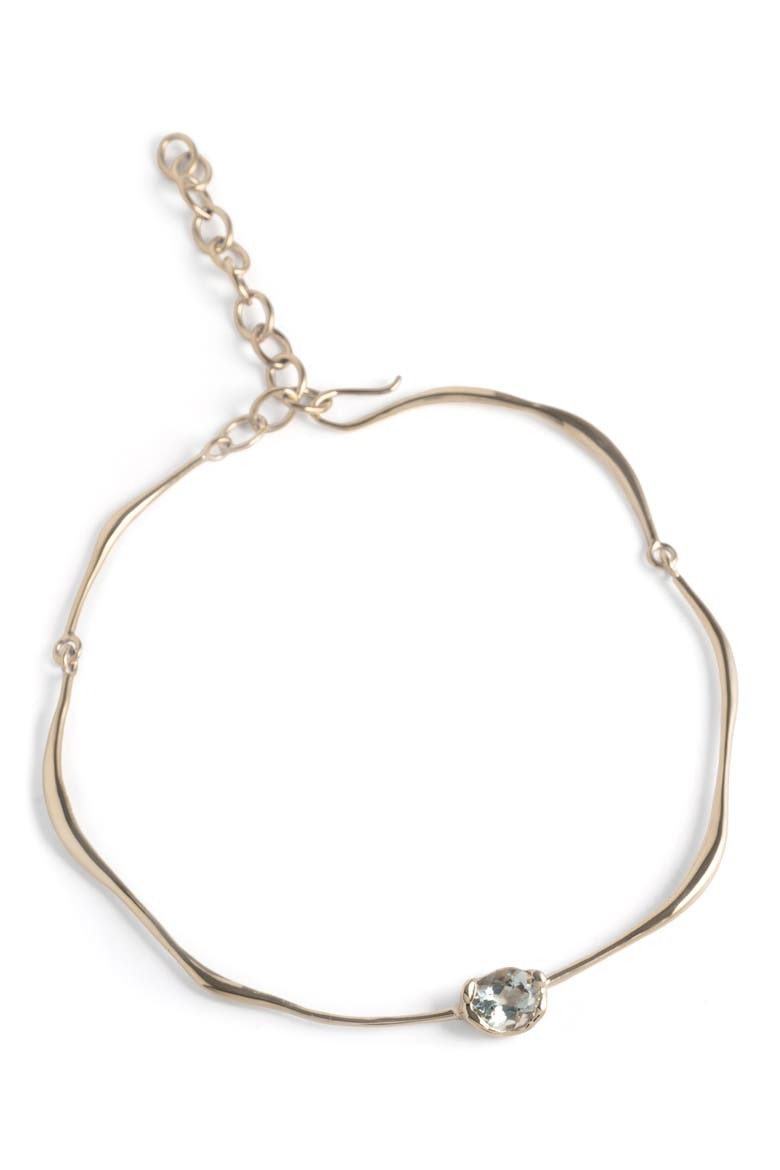 Grand Semiprecious Stone Collar Necklace, Main, color, GOLD