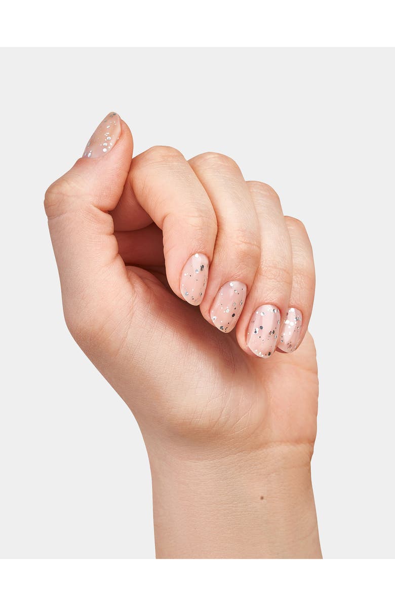 Le Mini Macaron Silver Glitter Special Effect Gel Top Coat, Alternate, color, Silver Glitter