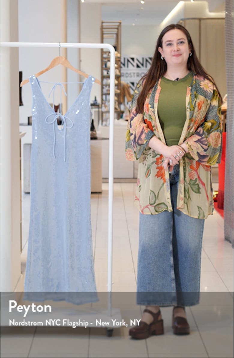 Isha Sequin Keyhole Cocktail Midi Dress, sales video thumbnail