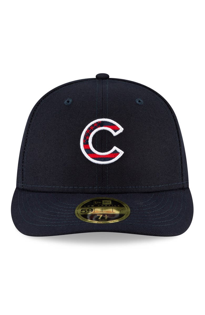 New Era Men's New Era Navy Chicago Cubs 4th of July On-Field Low Profile 59FIFTY Fitted Hat, Alternate, color, 