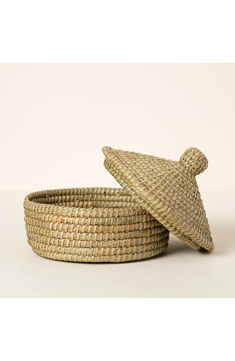 Uncommon Goods Traditional Bread Warming Set with Lid by Serrv International, Alternate, color, Beige