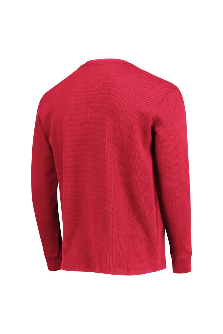 Men's Dunbrooke Scarlet San Francisco 49ers Logo Maverick Thermal Henley Long Sleeve T-Shirt, Alternate, color, Scarlet