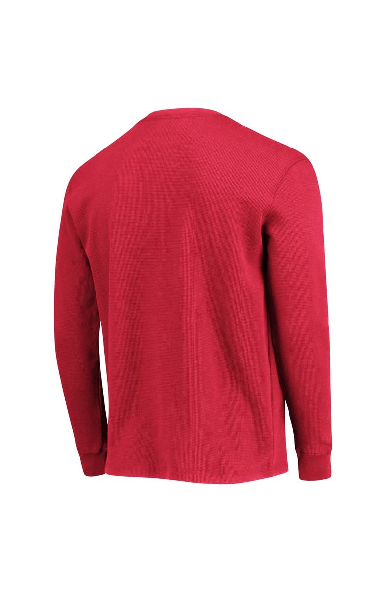 DUNBROOKE Men's Dunbrooke Scarlet San Francisco 49ers Logo Maverick Thermal Henley Long Sleeve T-Shirt, Alternate, color, Scarlet