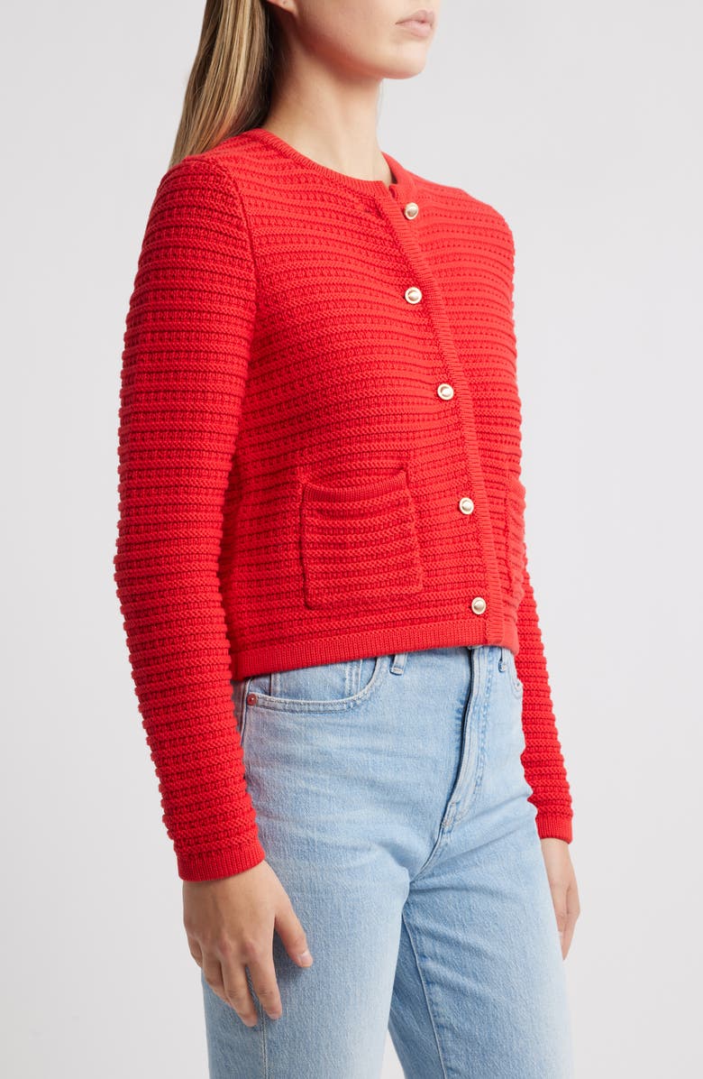 Textured Pima Cotton Cardigan