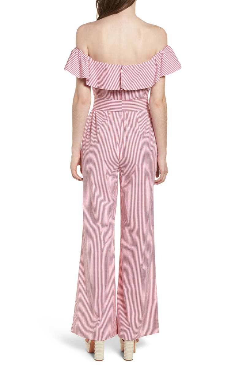 WAYF Grenoble Off The Shoulder Jumpsuit, Alternate, color,