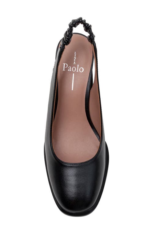 Linea Paolo Giana Block Heel Slingback Pump In Black
