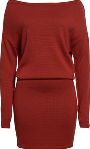 Ramy Brook Chance One-Shoulder Long Sleeve Wool Sweater Minidress