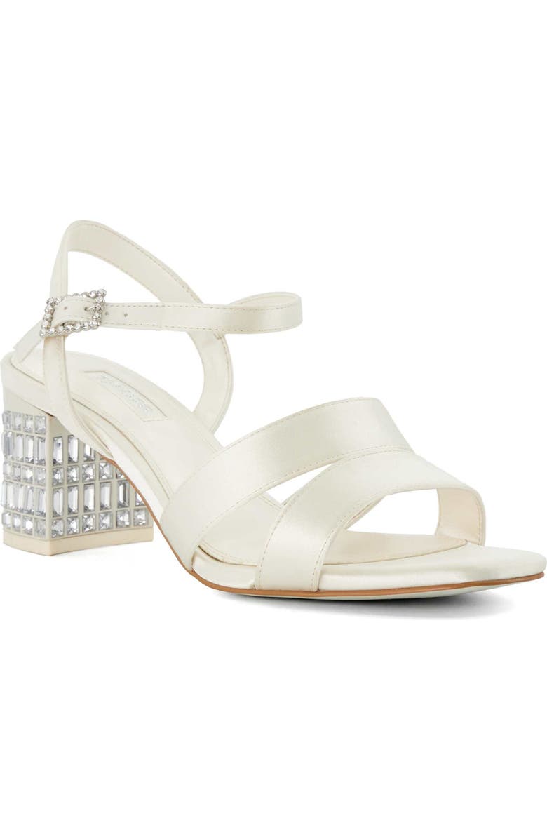 Dune London Matrimonie Sandal, Main, color, Ivory-Synthetic