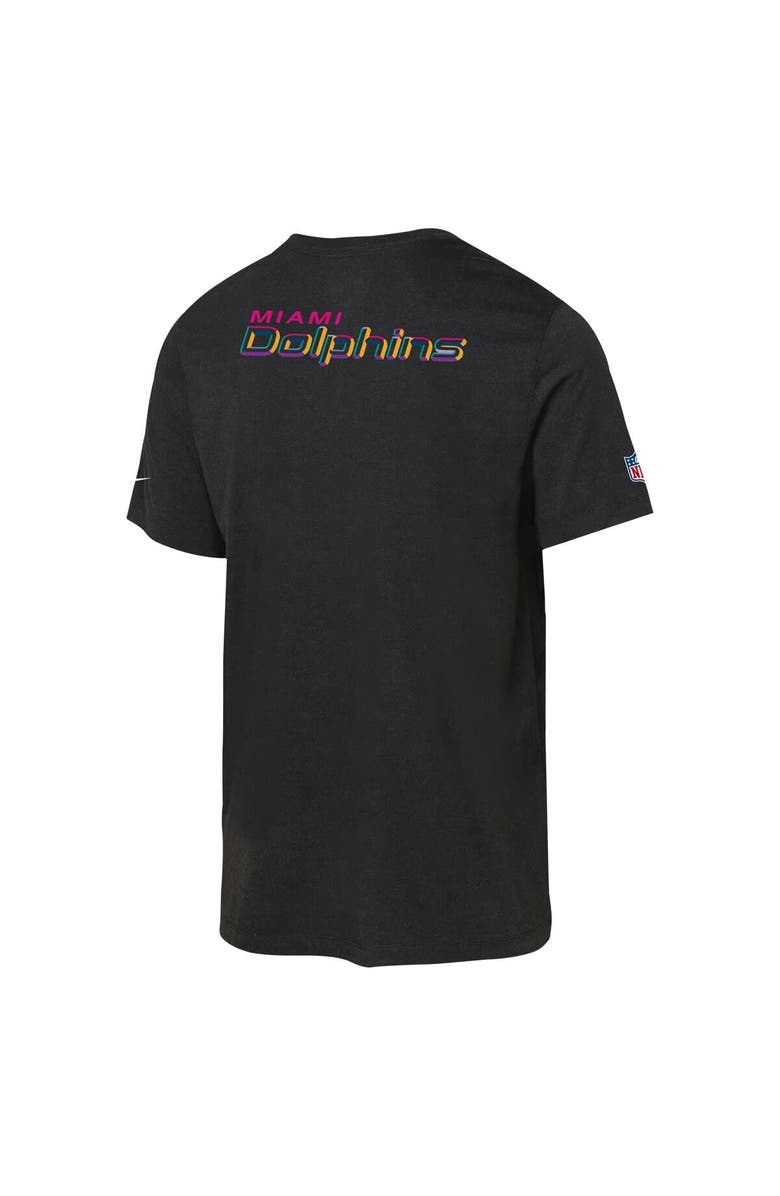 Nike Youth Nike Black Miami Dolphins 2025 NFL Crucial Catch Tri-Blend Dri-FIT T-Shirt, Alternate, color, Black