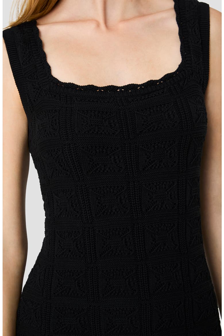 Nellis Stitch Sleeveless Body-Con Dress, Alternate, color, BLACK