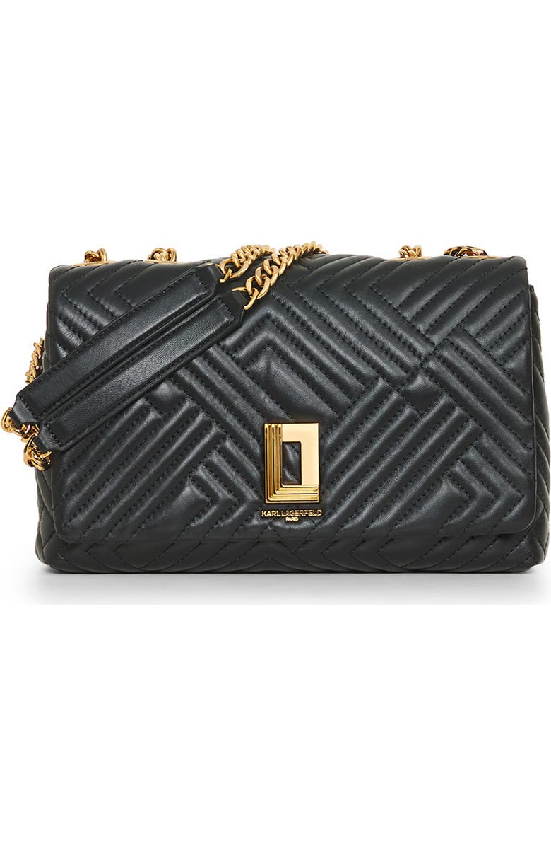 KARL LAGERFELD PARIS Lafayette Geo Quilted Shoulder Bag, Main, color,