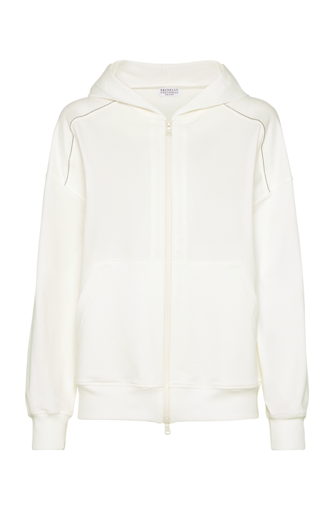 【BRUNELLO CUCINELLI】長袖カットソー★ビジュー付き★イタリア製 ブルネリクチネリ』 (M) Vネック長袖カットソー ビジューネック