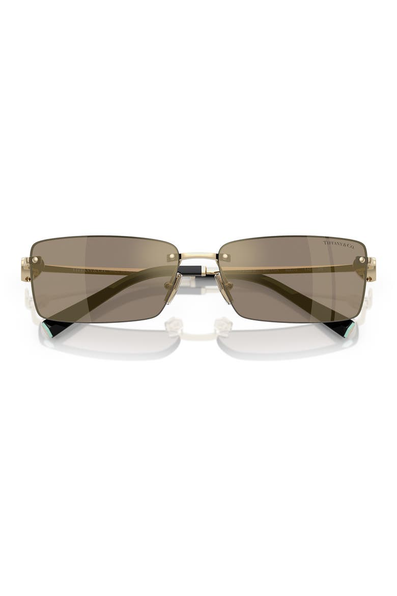 60mm Rectangular Sunglasses, Alternate, color, PALE GOLD