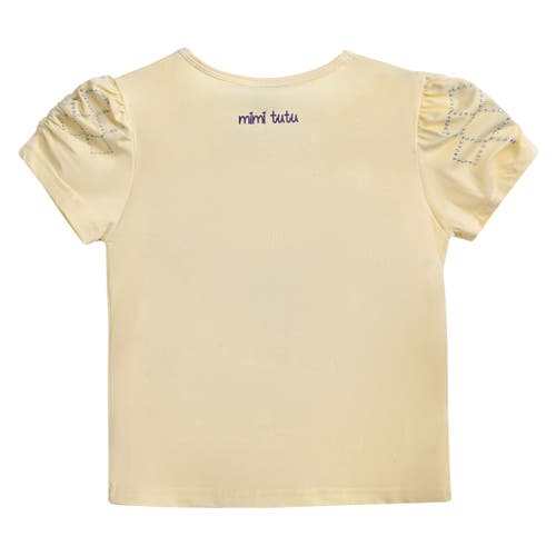 Mimi Tutu Floral-appliqué T-shirt In Yellow